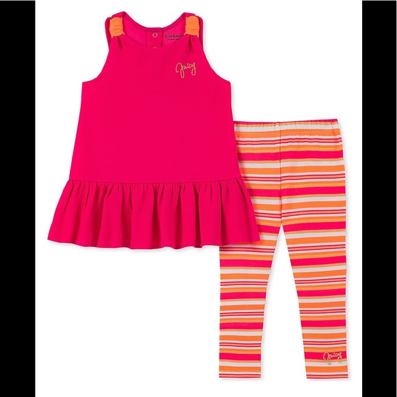 Juicy Couture Other - NWT JUICY COUTURE SET PINK TUNIC PANTS 3T GIRLS